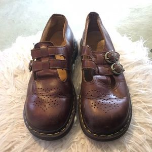 Brown Mary Jane Dr. Martens