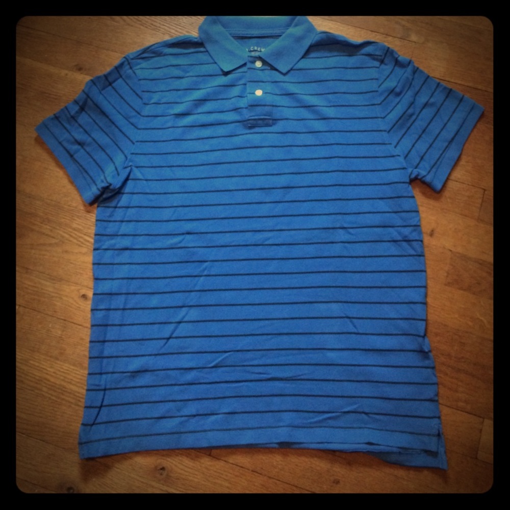 J Crew men's cotton "Vintage Polo" blue NWT