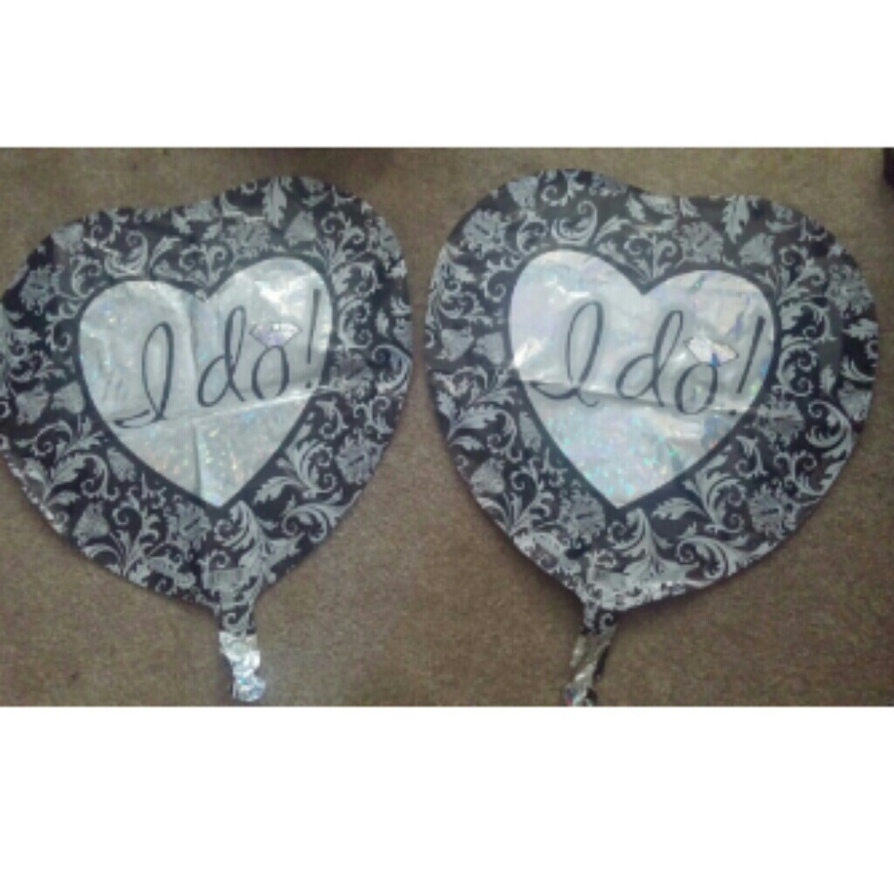 Heart shape damask I do balloons