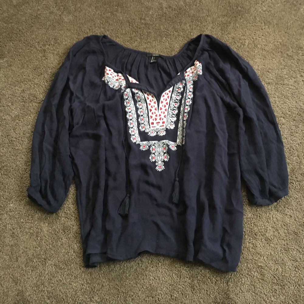 Navy blouse