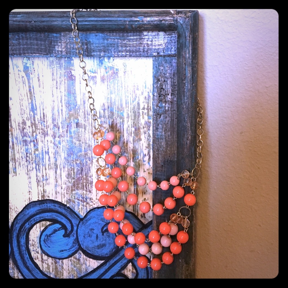 Beaded Orange Necklace