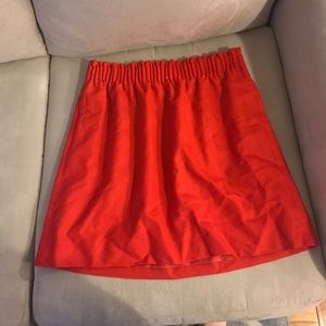 J Crew red skirt