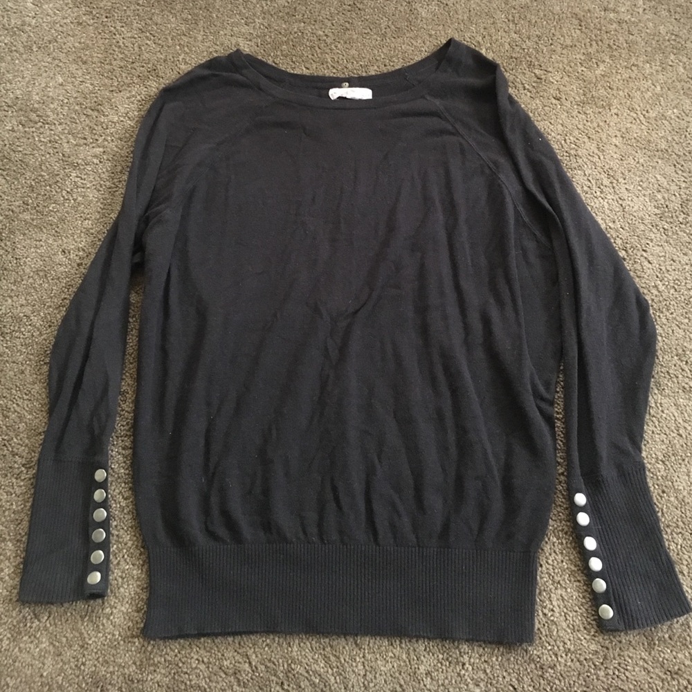 Black long-sleeve sweater