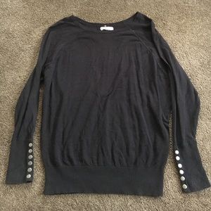 Black long-sleeve sweater