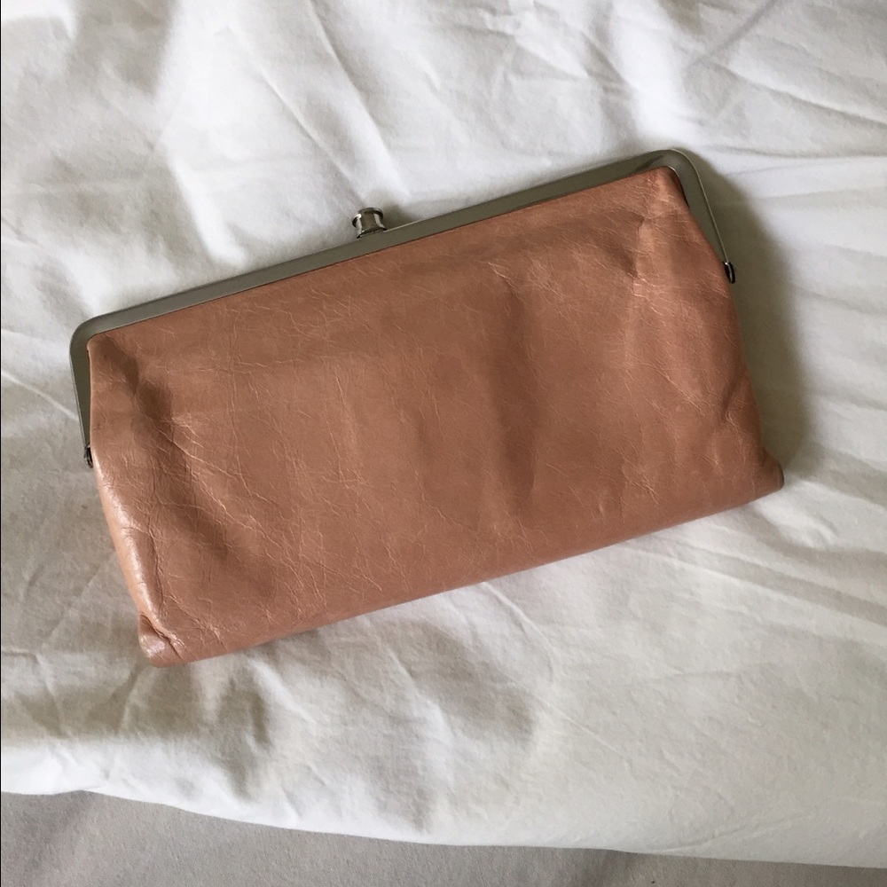 Peach/Pale Pink Hobo Wallet