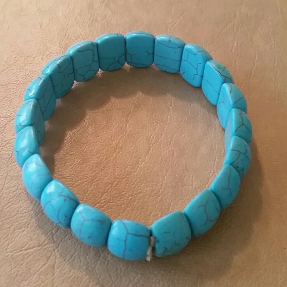 Faux turquoise bracelet and ring set - Picture 2 of 3