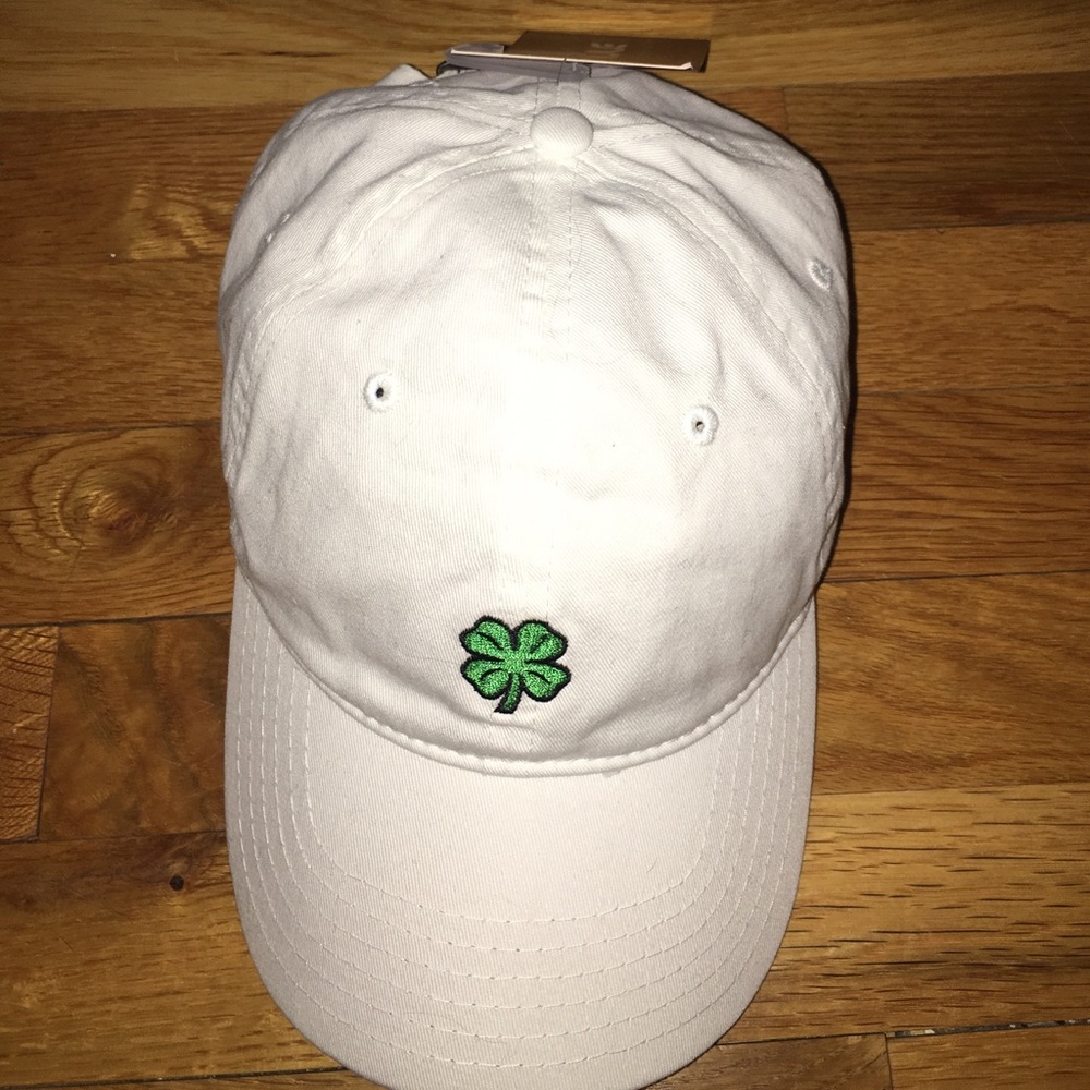 Dad hat, White four-leaf clover hat, BNWT