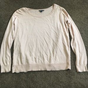 Long sleeve blush colored light sweater