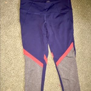 SoulCycle brand cropped leggings w/ mesh detail