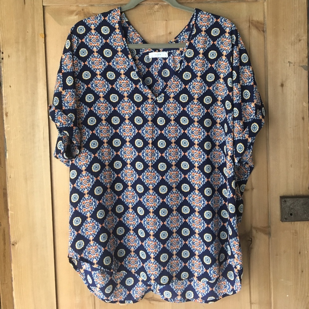 XL patterned Lush blouse