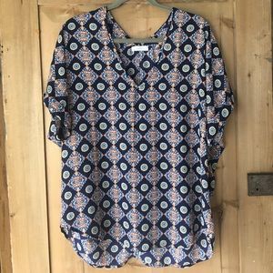 XL patterned Lush blouse