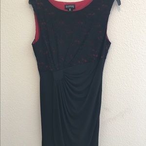 Red and black dress