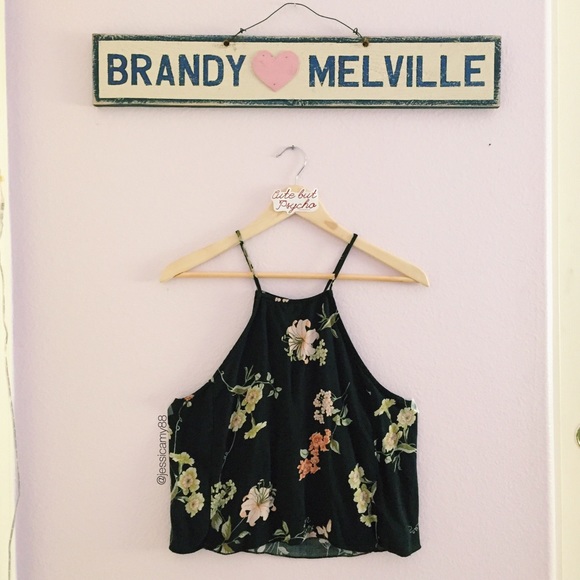 Tops - Brandy Melville lily print kiara top