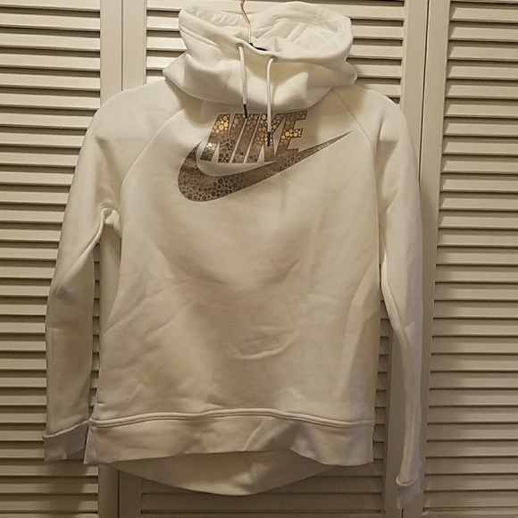 nike rally hoodie white