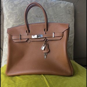 Tan "Birkin" Style bag