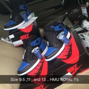 Deadstock Royal 1's size 9.5 & 13