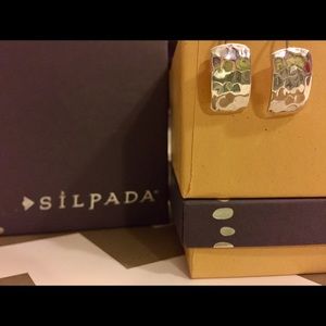 Silpada sterling hammered earrings
