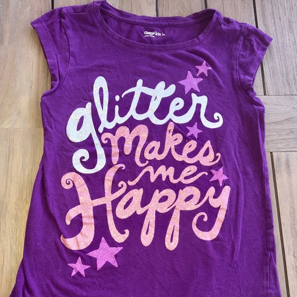 Gap Kids "Glitter Makes Me Happy" Tee & shorts set - Picture 2 of 7