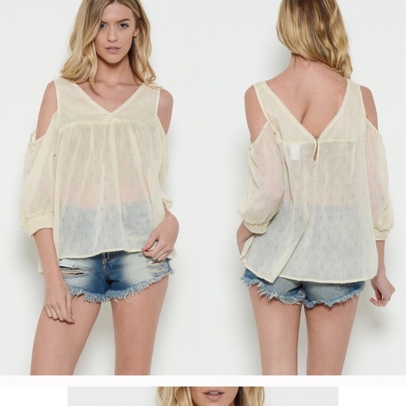 Esley Tops - NOW IN  Cold shoulder Blouseq