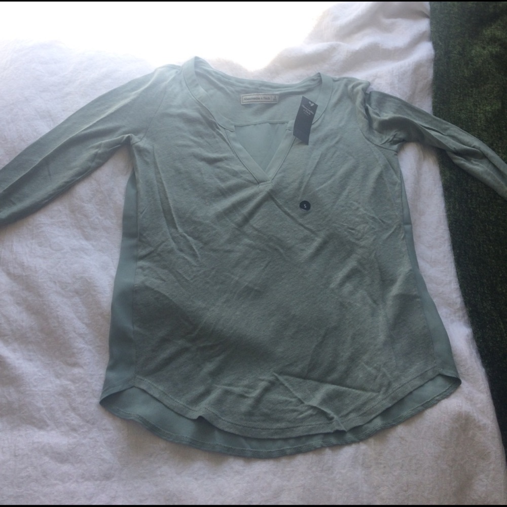 NWT Long Sleeve A&F Green Shirt