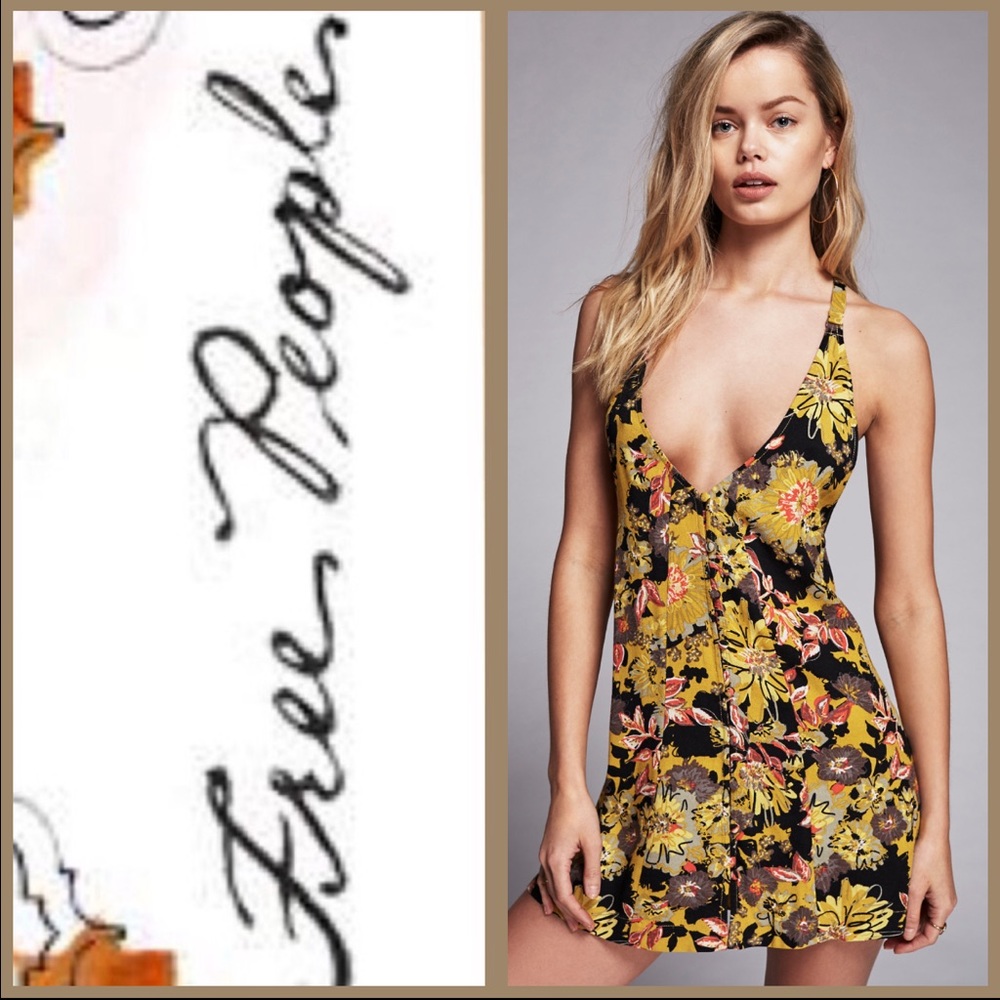 Free People Jump & Jive Floral Jumper Dress Tunic - Picture 1 of 7
