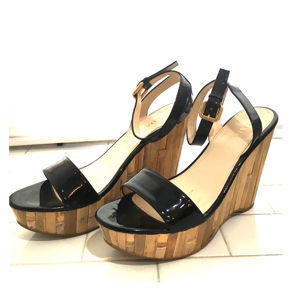 Prada Bamboo Platform Sandals