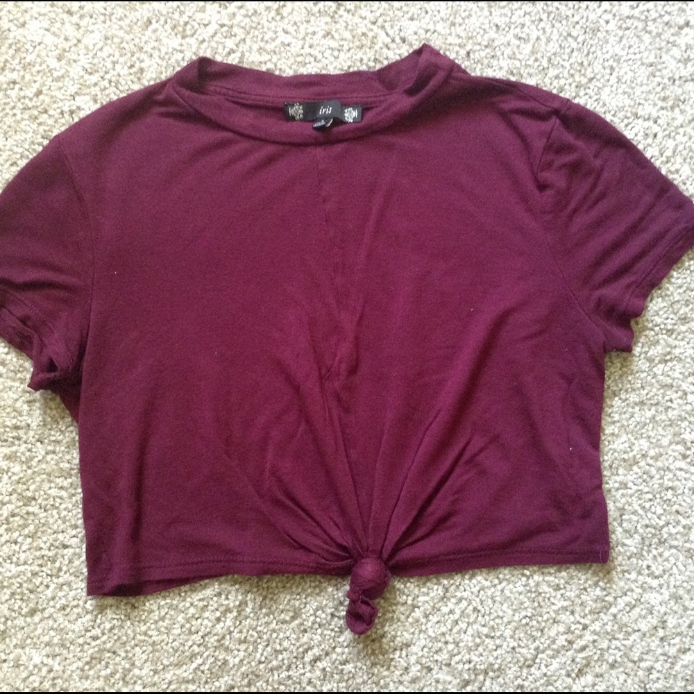 Burgundy crop top