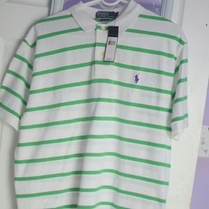 Striped men's polo shirt