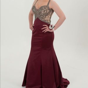 Long Burgundy Prom Dress