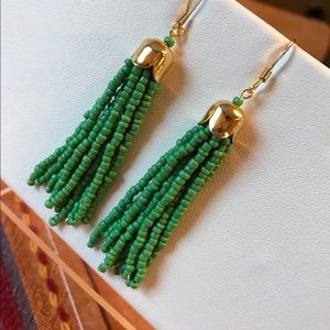 🔆TASSEL SEEDS BEADS EARRINGS GOLD