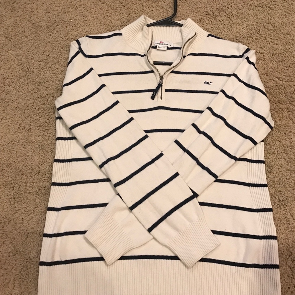 Vineyard Vines striped pullover quarter zip