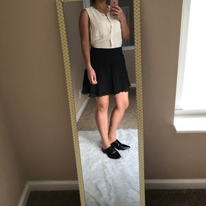 Express silk polka dot skirt