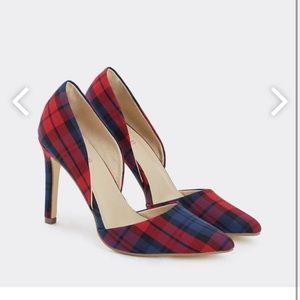 NWOT! Gorgeous Just Fab Plaid D'Orsay Heel!