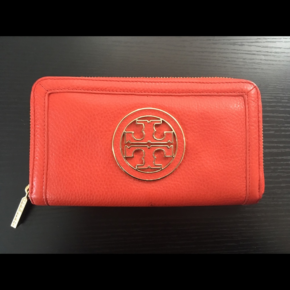 Orange Tory Burch Wallet