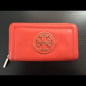 Orange Tory Burch Wallet