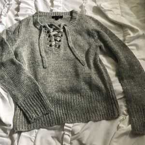 Windsor Lace Up Sweater