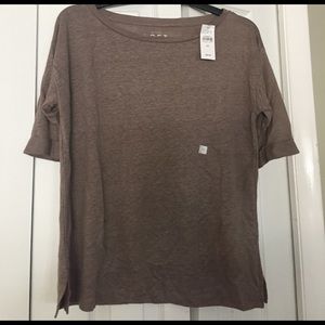 NWT Linen Loft beige Xs top