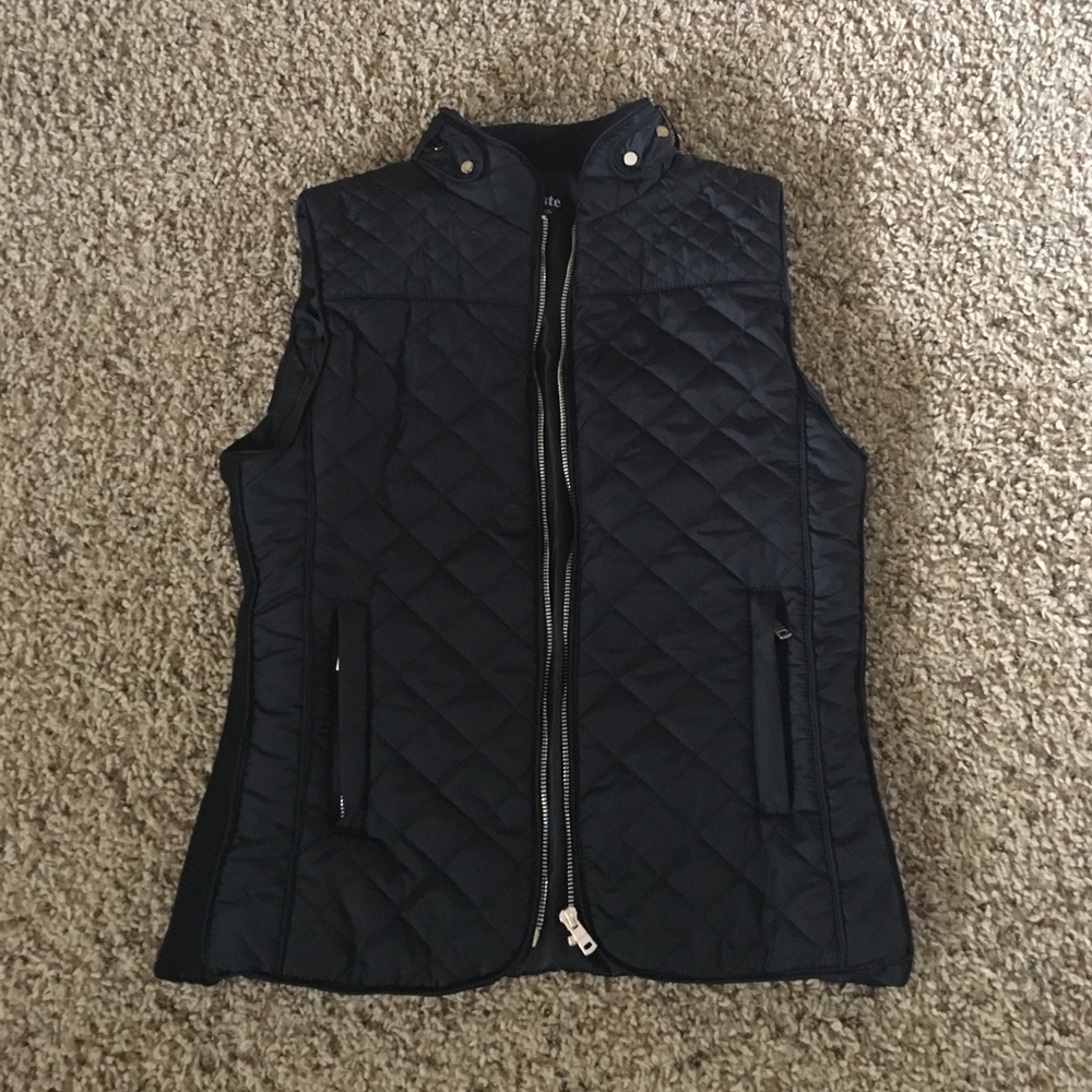Boutique black quilted vest