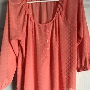Lauren Conrad peach shirt
