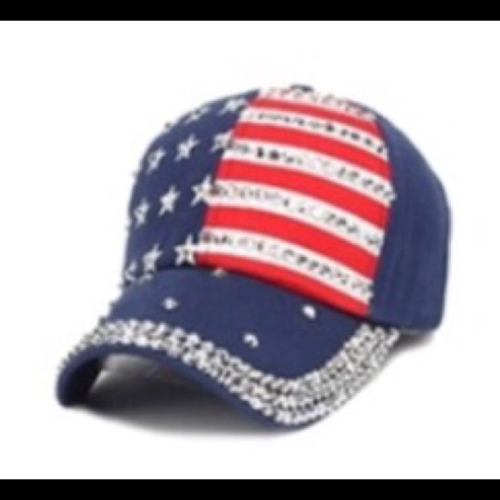 😱LAST ONE!😱Embellished American Flag Hats - Picture 2 of 3