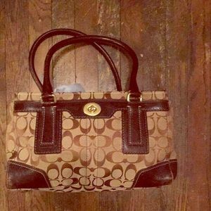COACH-- brown and tan coach bag