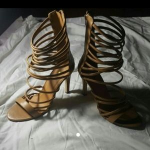 Tan Strappy Heels