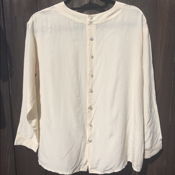 RODIER PARIS cream colored blouse SZ L - Picture 2 of 3