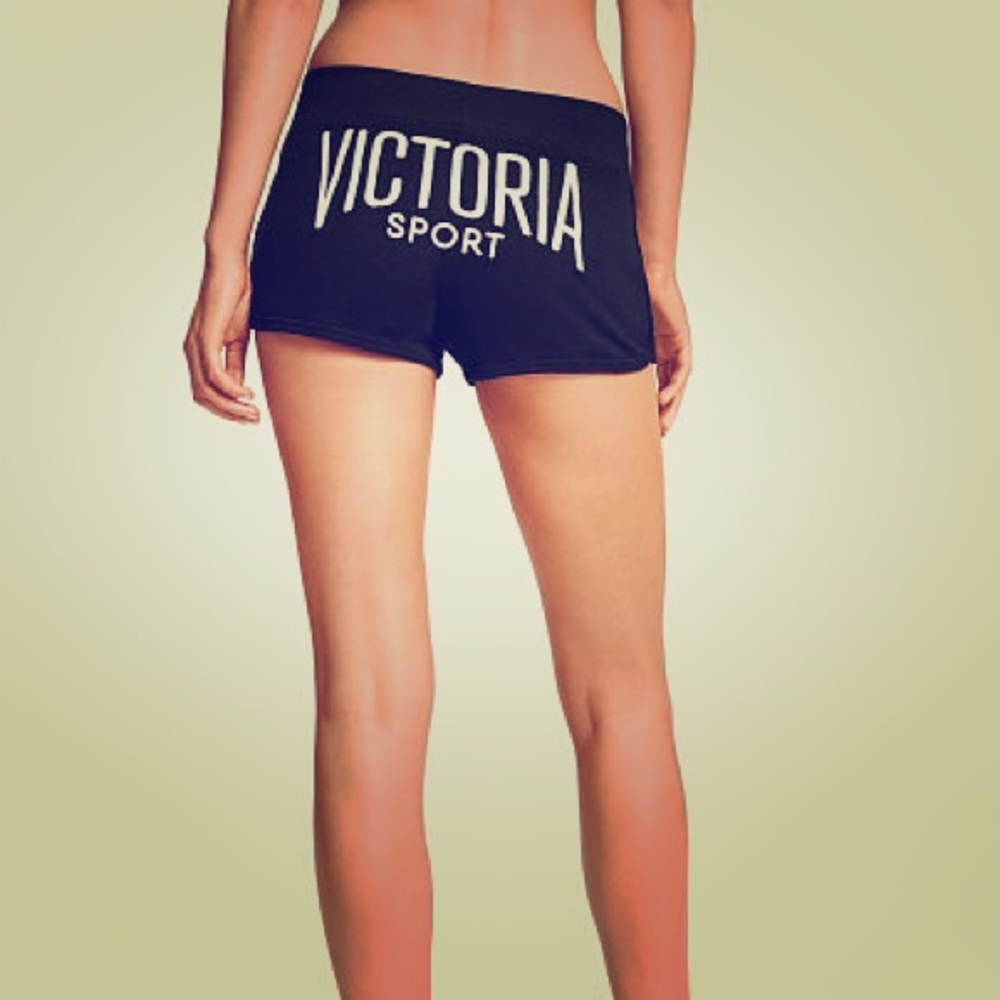 Victoria sport black drawstring shorts