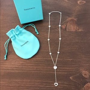 Tiffany &Co. Sterling Silver Heart Lariat Necklace
