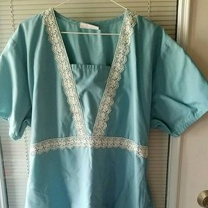 Lace Scrub Top