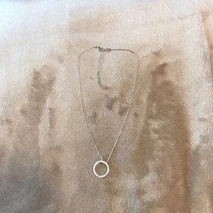 NWOT Circle CZ Necklace