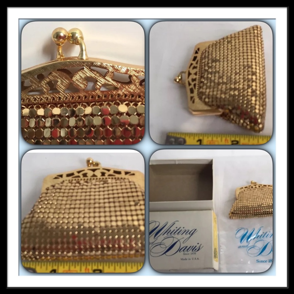 VINTAGE WHITING & DAVIS CO. NEW IN BOX MESH BAG! - Picture 4 of 9