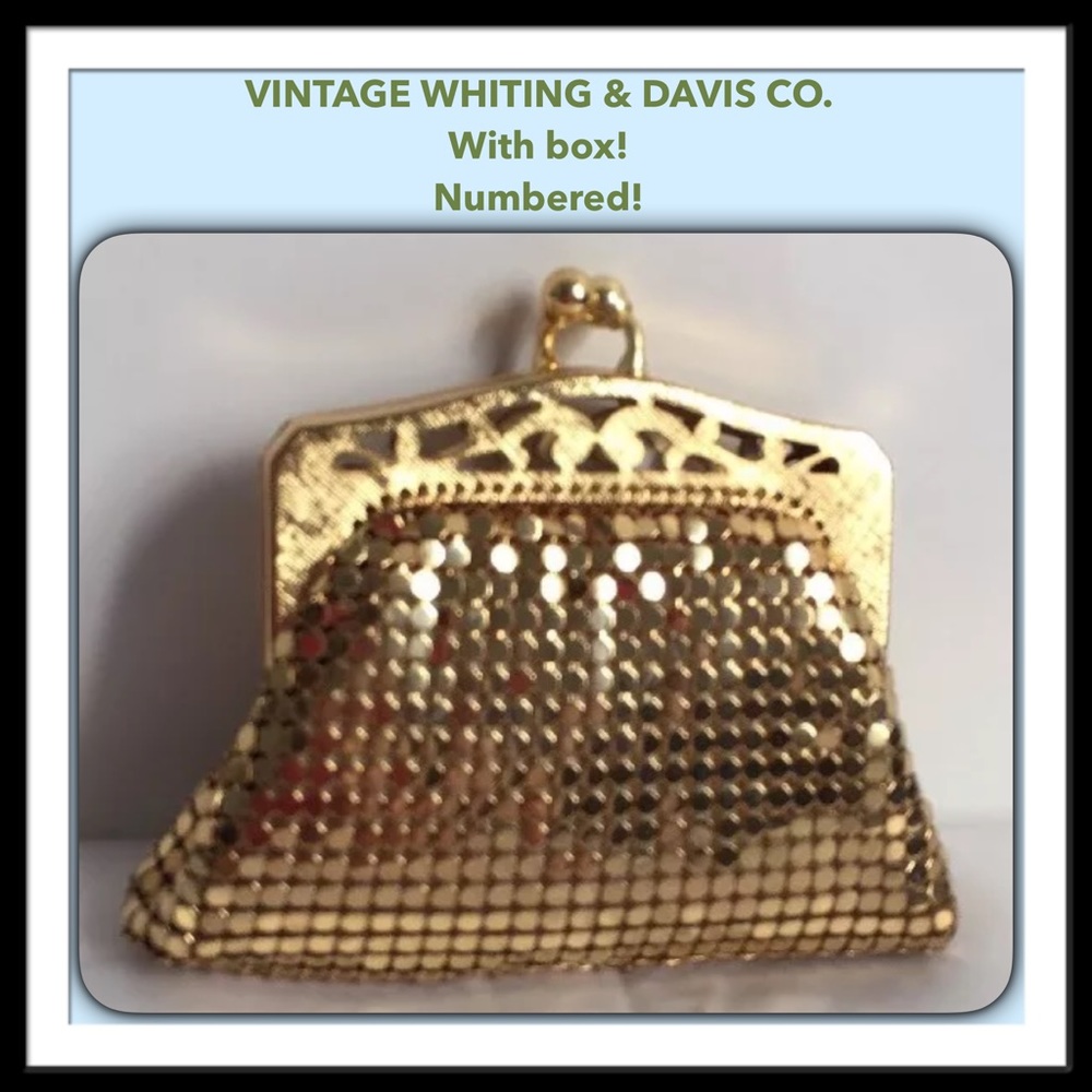 VINTAGE WHITING & DAVIS CO. NEW IN BOX MESH BAG! - Picture 5 of 9