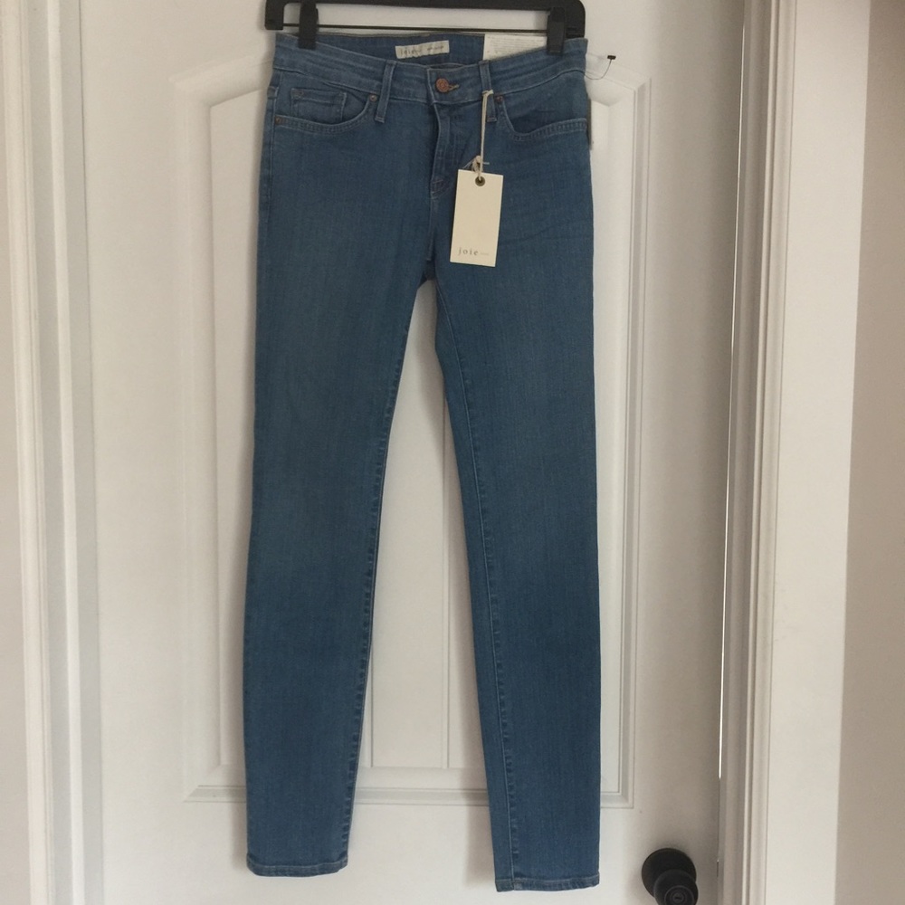 Joie Mid Rise Skinny Jeans in Aqueous
